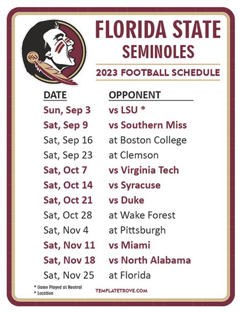 The official Football page for the Florida State 